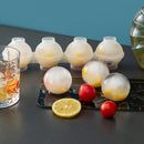 Plastic Round Ice Cube Makers Tray 4 Grid Whiskey Ice Ball Mold Kitchen Tools