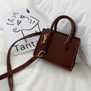 Women Solid Crossbody Handbag PU Female Simple Travel Shoulder Top-Handle Bags