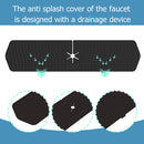 Silicone Faucet Absorbent Draining Mat Splash Guard Water Catcher (Black) Newly