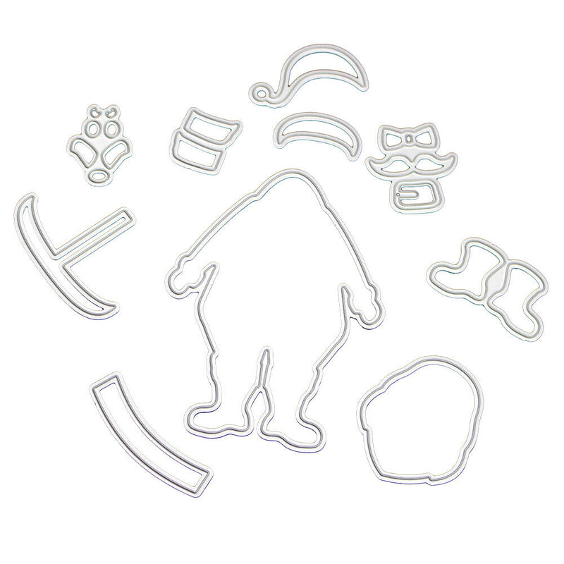 Snowvirtuos Santa Metal Punching Stamp Stencil DIY Scrapbooking Paper Card