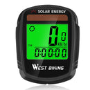 WEST BIKING Wireless Bicycle Computer Backlight MTB Solar Energy Speedometer