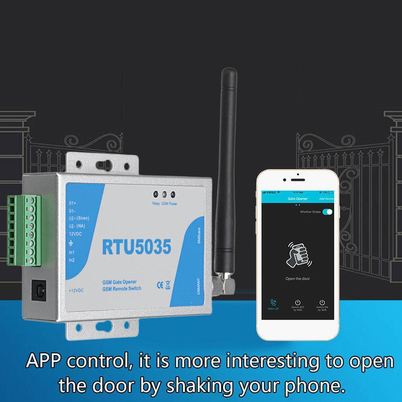 RTU5035 GSM Gate Opener Relay Switch Wireless Remote Control with Antenna