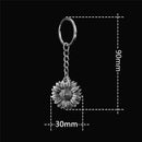 Flower Open Locket Car Keyring Sunflower Keychain You Are My Sunshine Pendant