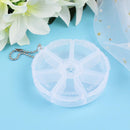 Portable 7 Day Weekly Round Drug Tablet Pill Box Medicine Splitters (White)
