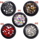 Colorful Flatback Rhinestone Nail Art Rhinestones Glitter Glass Bottom Crystal