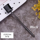 Long Handle Dessert Coffee Spoon Stainless Steel Stirring Scoop Square Shovel