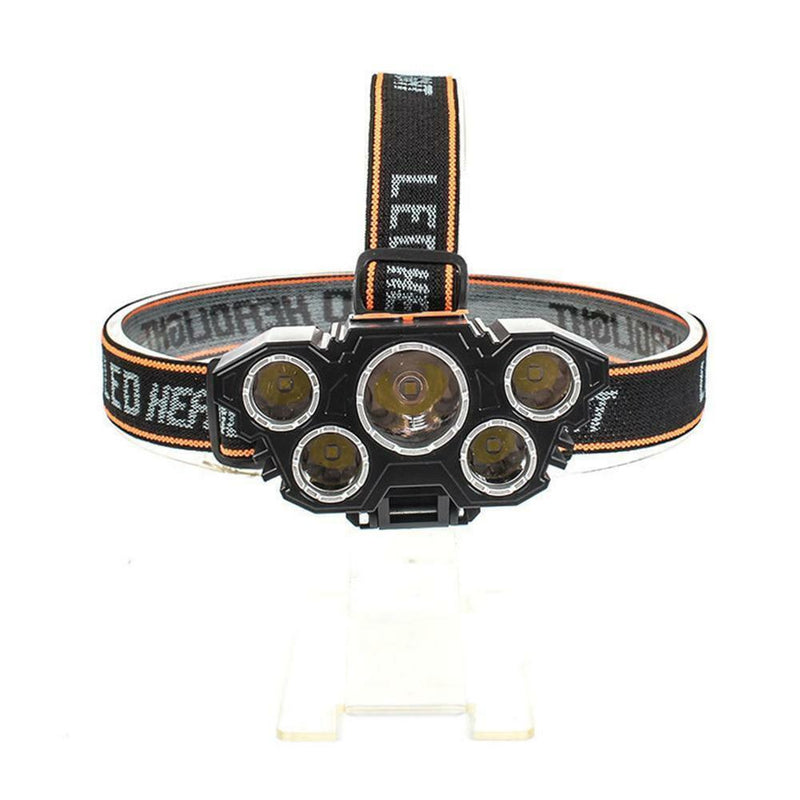 Head Torch Super Bright Headlight LED Rechargeable 5 Lights