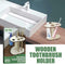 Wooden Bath Toothbrush Rack Travel Holder H5X0 E6B4