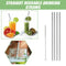 4X Straight Reusable Drinking Straws Steel Eco-Friendly w/ Brush`