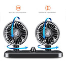 Office Rotatable Cooling Air Circulator Double-head Fan Car Fan Summer Cooling