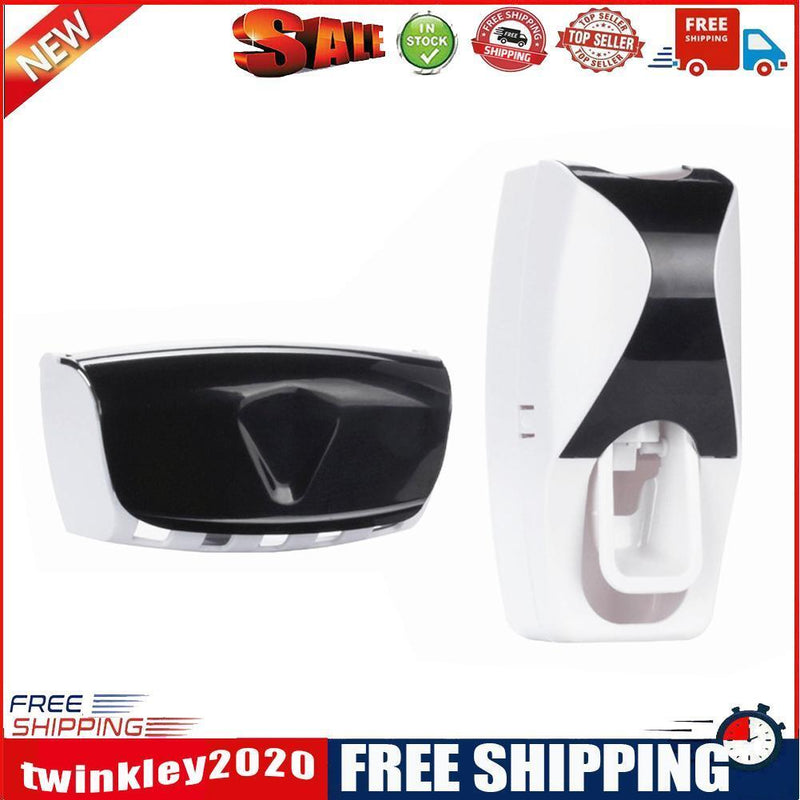 Wall Mounted Toothbrush Holder Bathroom Automatic Toothpaste Dispenser Set