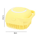 Pet Dog Massage Shampoo Brush Cat Bath Shower Brush Cleaning Comb (Yellow) Newly