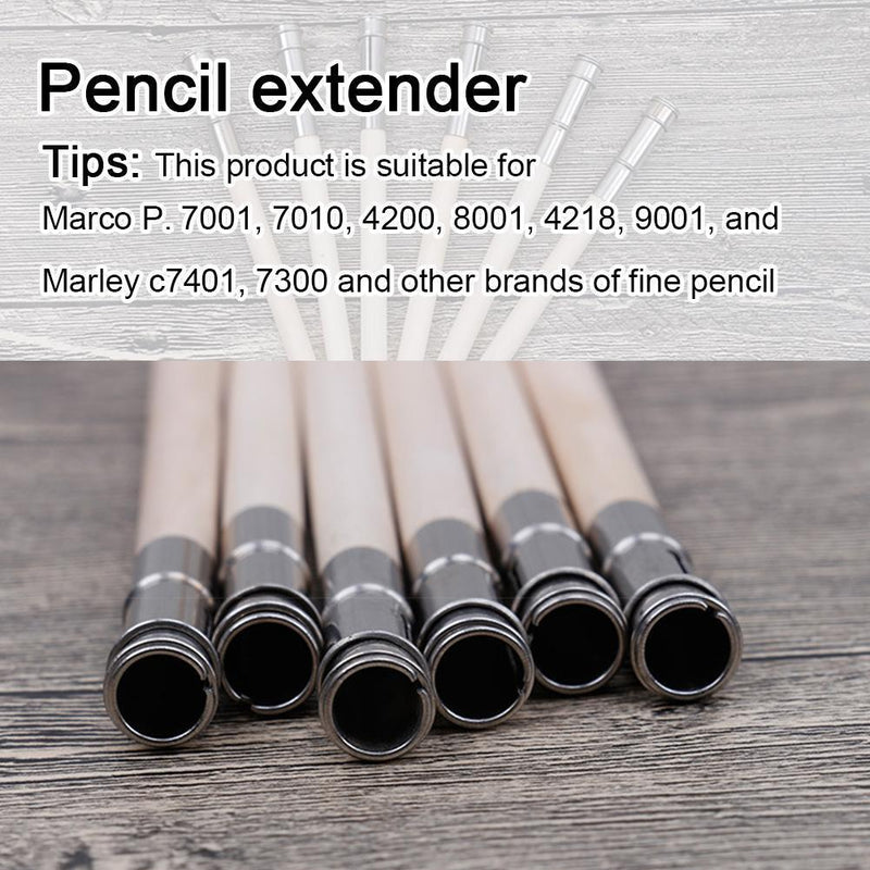 20pcs Wood Single Head Pencil Extender Holder Sketch School Office Ar