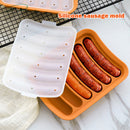 DIY Sausage Making Mold Food Grade Silicone Handmade Hot Dog Mold (Orange) Newly