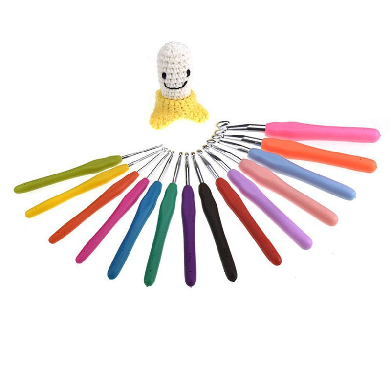 DIY Craft Tools Soft Grip Aluminum Weave Yarn Knitting Needles Crochet Hook