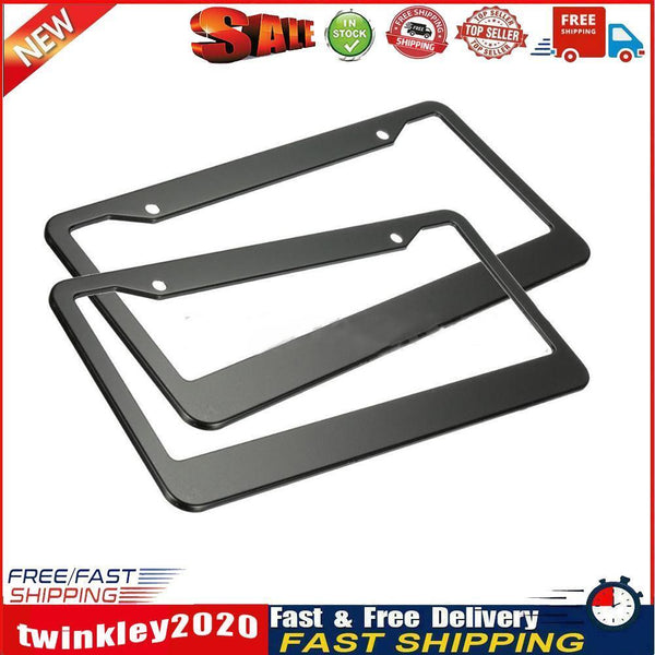 2pcs 12in x 6in Stainless Steel Car Auto License Plate Frame Covers Kit Newly