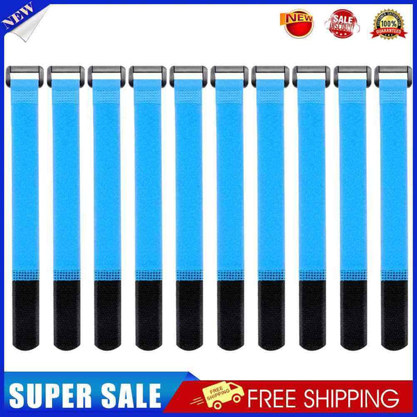 20pcs Fishing Rod Tie Strap Holder Suspenders Hook Cable Cord Belt (Blue)