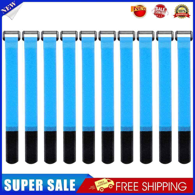 20pcs Fishing Rod Tie Strap Holder Suspenders Hook Cable Cord Belt (Blue)