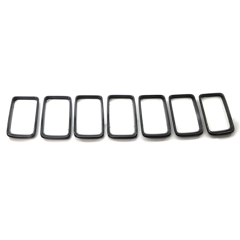 7pcs/set Gloss Black Grille Grill Rings for JEEP Grand Cherokee 2014-2016 Newly