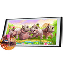 5D DIY Full Round Drill Diamond Painting Cartoon Small Animal Handmade Decor