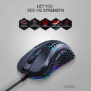 T-WOLF G540 Wired Gaming Mouse 4-Color Breathing Backlit Computer PC Mice