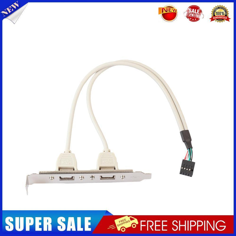 2 Ports USB 2.0 Female to 9 Pin Motherboard Header Cable Adapter for PC