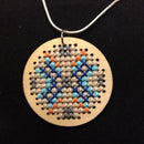 DIY Crafts Wood Sewing Jewelry Pendant Key Ring Making Cross Stitch Embroidery