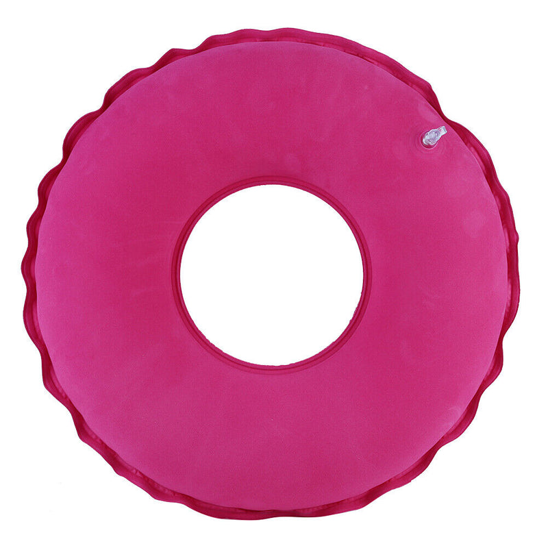 Inflatable Ring Round Seat Cushion Massage Medical Hemorrhoid Pad (Pink) Newly
