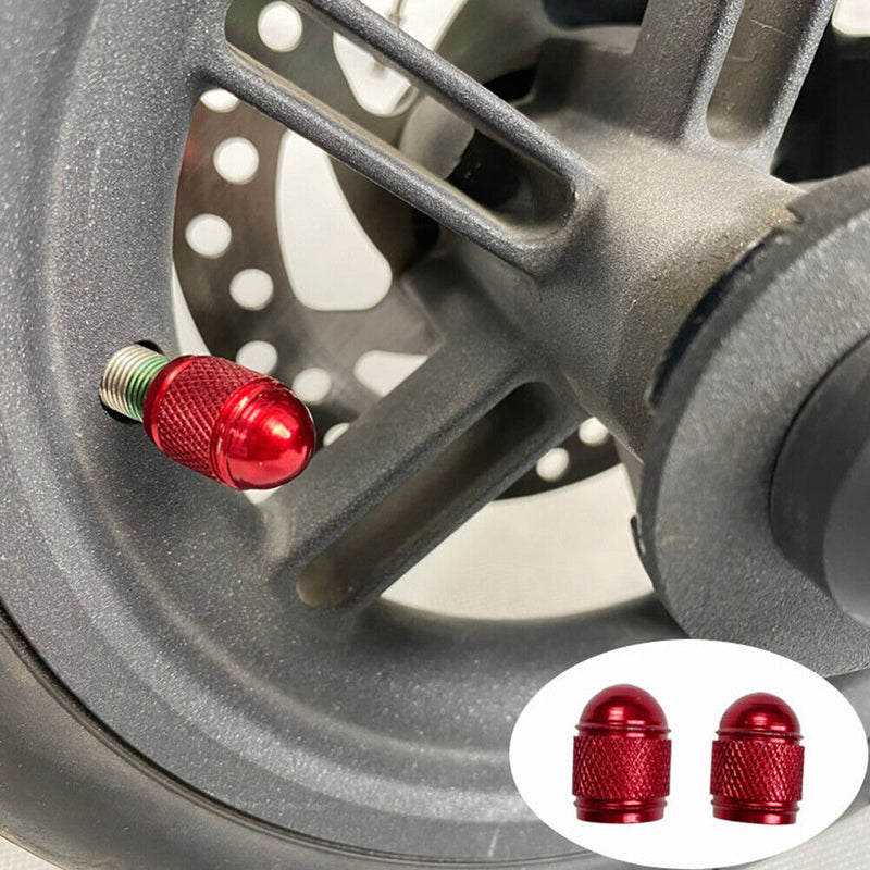 2pcs Electric Scooter Valve Stem Cap Dust-proof Cover for M365 Pro (Red) Newly