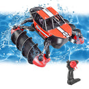 2.4GHz 4 Channels 4WD Amphibious RC Stunt Car Rotating Remote Control Vehic