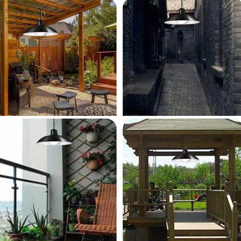 Solar LED Pendant Lights Outdoor Garden Wall Chandelier (Double Head White)