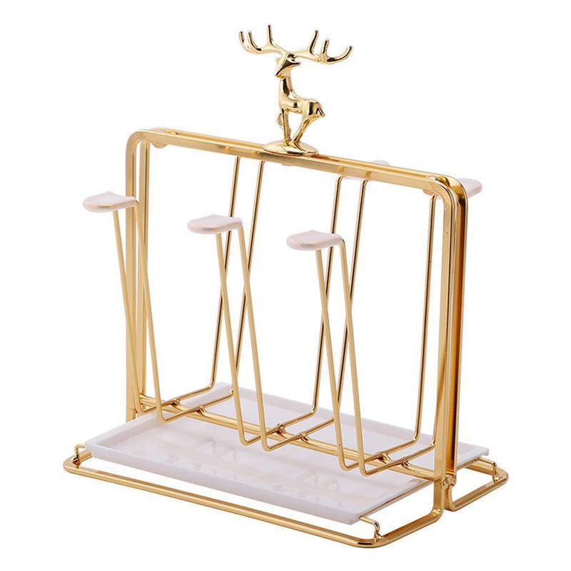 Drying Rack 6 Hook Storage Rack Holder Mug Holder Mug Cups Stand Cup Rack