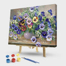 Painting By Numbers DIY Flowers Hand Painted Canvas Oil Wall Art Picture Kit