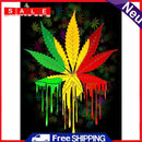DIY Color Maple Leaf Full Kit Ornaments 5D Drill Diamond Round Mosaic Painting