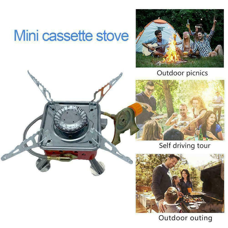Portable Gas Camping Stoves Butane Propanes Burners Outdoor Picnic Z7H1 B9E1