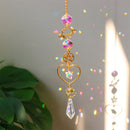 Crystal Star Hexagon Candlestick Pendant Prism Wind Chime Car Hanging Lamp Decor