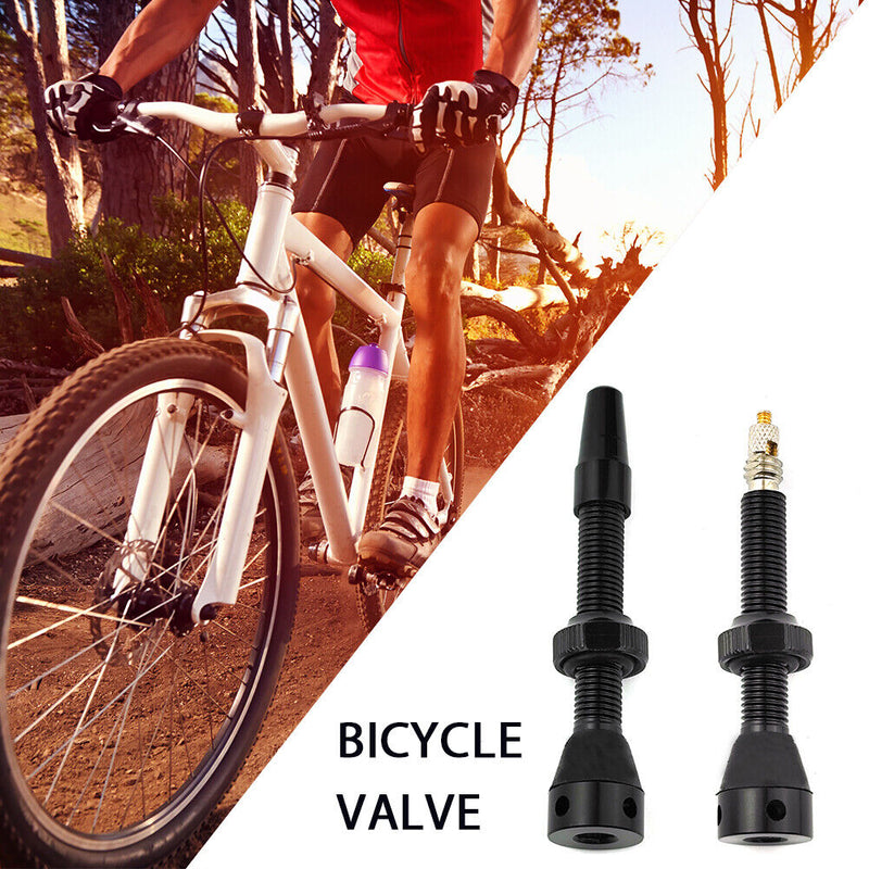 2pcs Bicycle Tubeless Rim Presta Valves 44/60mm Nipple for MTB Mountain Bike