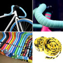 2Set Cycling Road Bike Sports Cork Handlebar Tape+ 2 Bar plug yellow+camo