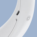 Mini Neck Fan USB Rechargeable Bladeless Fan Neck Air Conditioner (White)