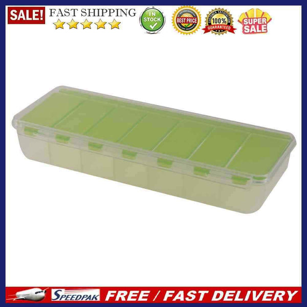 5pcs Large Travel Portable 7-Day Medicine Box Tablet Container(Green)