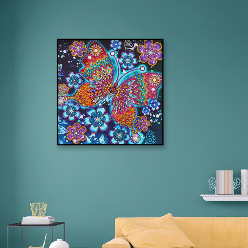DIY Butterfly Animal Part Drill Special Shape Diamond Painting Kit (UP044)