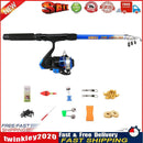 Spinning Fishing Rod Combo Portable Fishing Reel Tackle Pole Full Kits Newly