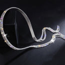 Rhinestone Headband Tassel Hair Band Women Elegant Shiny Headwear (Style 2)