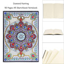 DIY Mandala Special Shaped Diamond Painting 50 Pages A5 Sketchbook Drawing Bo