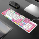 #A 104 Keys Ergonomic Wired Mechanical Luminous Gaming Keyboard for Office Deskt