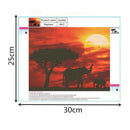 Elephant DIY Round Diamond Painting Embroidery Kits Cross Stitch Home Decor