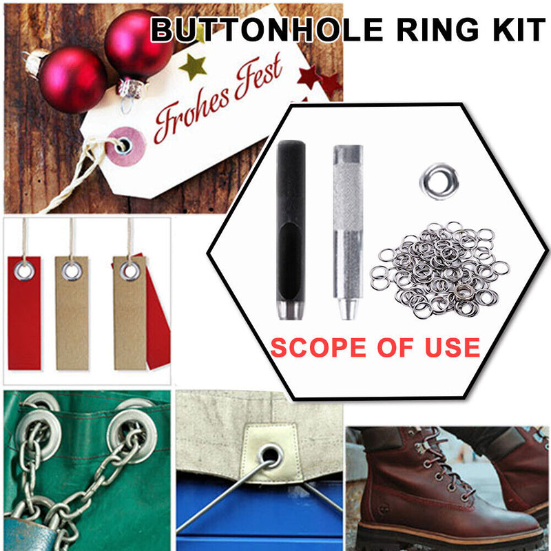 12mm Mounting Punch Rods Eyelets Kit for Leather Craft Clothing Sewing Suppli