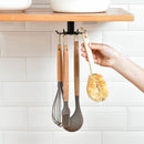 Multi-function 360 Rotate Hooks Kitchen Towel Hanger Retractable Storage Sh