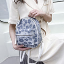 Retro Fashion Flower Backpacks Nylon Female Girl Small School Bookbags Rucksack