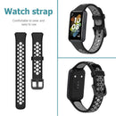 TPU Band for Huawei Band 7 Wristbands Smart Bracelet Strap (Black Grey)